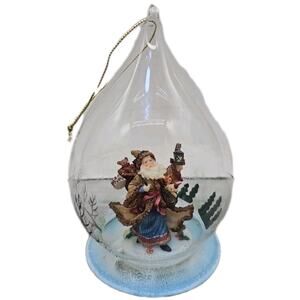 O'Well Santa Claus & Toys 5.5" Diorama Glass Dome Christmas Ornament [121]